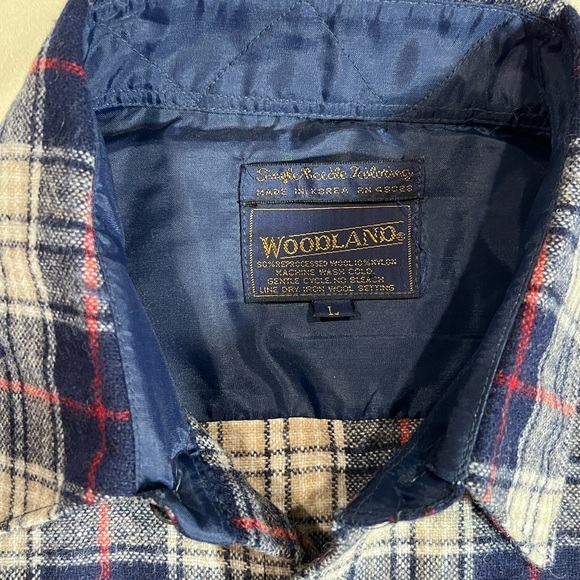 NWT Old Stock Woodland Large Wool Blend Plaid Shirt Jacket Outdoor Workwear USA - Picture 9 of 12